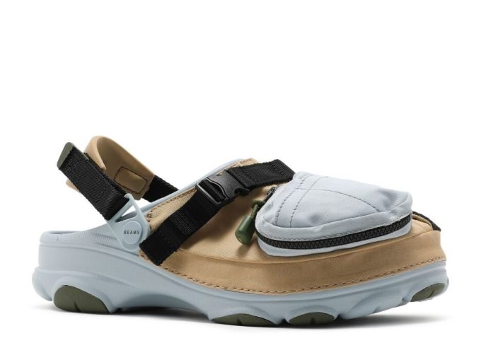 BEAMS x Classic Her Arazi Dış Mekan Terliği “Khaki Gri”