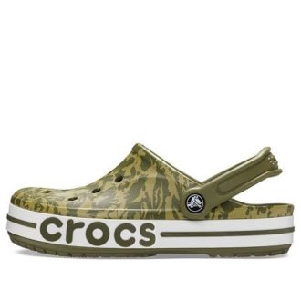 Crocs 4 Baskılı Kamuflaj Yeşil Unisex Sandalet 206232-354