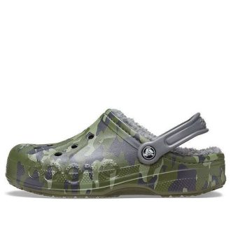 Crocs Baya Astarlı Clog Baskılı Polar Astarlı Unisex Kamuflaj Terlik 205975-97G