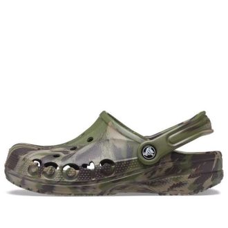 Crocs Baya Mermer Moda Açık Hava Unisex Askeri Yeşil Sandalet 206935-3TC
