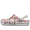 Crocs Bayaband Baskılı Klasik Ayakkabı “Beyaz Kahverengi Kırmızı” 205840-1CD