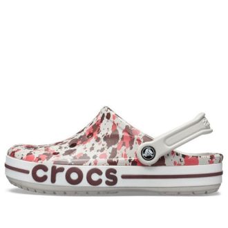 Crocs Bayaband Baskılı Klasik Ayakkabı “Beyaz Kahverengi Kırmızı” 205840-1CD