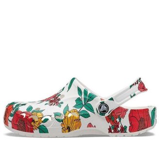 Crocs Beach White Flowers Sandaletler “Beyaz Kırmızı Yeşil” 206230-10D