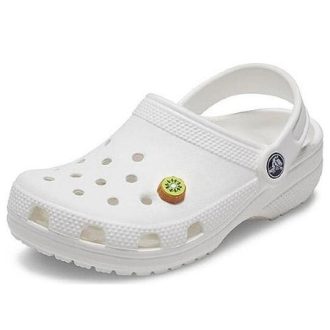 Crocs Classic Charm Kiwi Slice Clogs “Beyaz” 21SF10008477