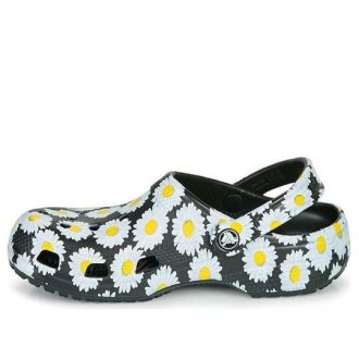 Crocs Classic clo papatya Tam Baskılı Sandalet Unisex Siyah 206375-0ZI