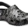 Crocs Classic Clog Kamuflaj Baskılı Plaj Sandaletleri Siyah Unisex 206454-001
