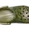 Crocs Classic Clog Kamuflaj Baskılı Plaj Yeşili Sandaletler 206454-309