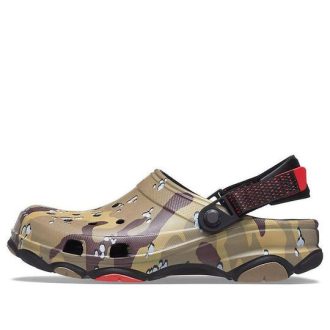 Crocs Classic Clog Çöl Kamuflaj Plaj Unisex Siyah Kahverengi Sandalet 207305-088