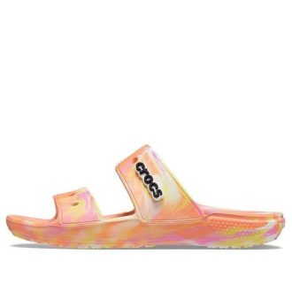 Crocs Classic Clog Marble Beach Unisex Kırmızı Çok Renkli Terlik “Kırmızı” 207701-83F