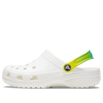 Crocs Classic Clog Plaj Sandaleti Beyaz Degrade Yeşil 206638-1DC