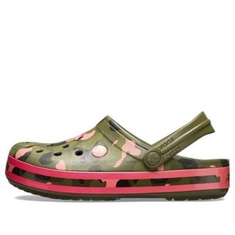 Crocs Classic Clog Plaj Sandaleti Yeşil Pembe 205579-3S9
