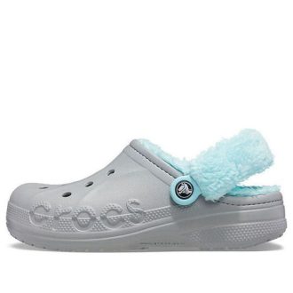 Crocs Classic Clog Sıcak Kalın Polar Astarlı Ayakkabı Unisex Gri Mavi 206633-0IG