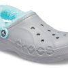Crocs Classic Clog Sıcak Kalın Polar Astarlı Ayakkabı Unisex Gri Mavi 206633-0IG