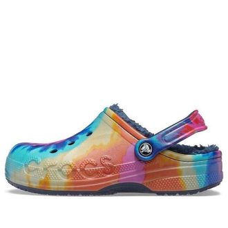 Crocs Classic Clog Tie Dye Baskılı Ayakkabı Koyu Mavi Unisex 207329-95T