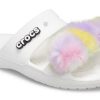 Crocs Classic Fur Sure 2 bantlı sandalet “Beyaz” 207405-100