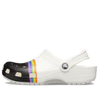 Crocs Classic Rainbow Pride Clogs “Beyaz Siyah” 205971-94S