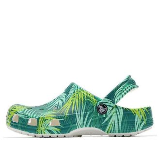 Crocs Classic Tropical Clog Klasik Kamuflaj Yeşil Sandaletler 207179-94S