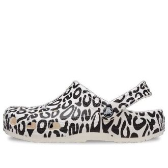 Crocs Classic Warped Logolu Terlik “Beyaz Siyah” 210805-100