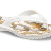 Crocs Crocband Baskılı Parmak Arası Terlik “Beyaz Kahverengi” 205943-94S