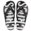 Crocs Crocband Baskılı Parmak Arası Terlik Siyah Beyaz 205943-066