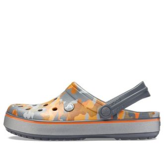 Crocs Crocband Baskılı Sandaletler Siyah Turuncu Kamuflaj “Siyah Turuncu” 205834-02Q