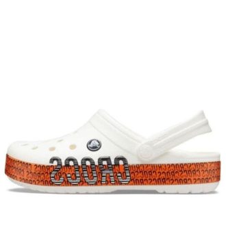 Crocs Crocband Logo Motion Clog Unisex Beyaz Turuncu Sandaletler “Beyaz Turuncu” 206381-127