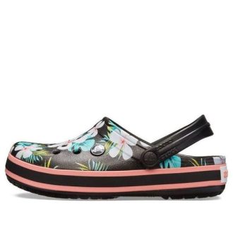 Crocs Crocband Mevsimlik Grafikli Ayakkabı “Siyah Beyaz Pembe” 205579-0CV