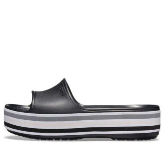 Crocs Crocband Platform Terlikler “Siyah Gri Beyaz” 205693-001