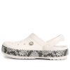 Crocs Crocband Yılan Desenli Takunya “Beyaz Siyah” 206380-13T