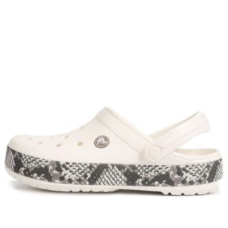 Crocs Crocband Yılan Desenli Takunya “Beyaz Siyah” 206380-13T