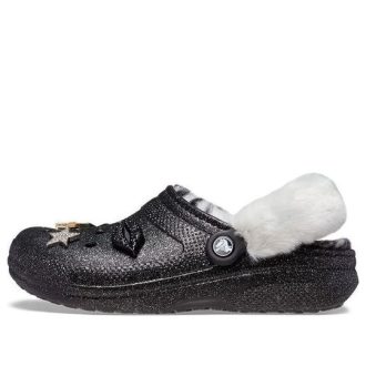 Crocs Disco Classic Astarlı Disko Simli Terlik “Siyah Beyaz” 208075-0ZS