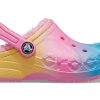 Crocs (GS) Baya Baskılı Astarlı Terlik “Pembe Limonata Çok Renkli” 205888-6SO
