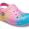 Crocs (GS) Baya Baskılı Astarlı Terlik “Pembe Limonata Çok Renkli” 205888-6SO
