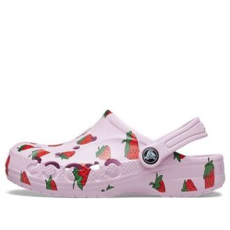 Crocs (GS) Baya Mevsimlik Baskılı Ayakkabı “Pembe Kırmızı” 207657-6GD