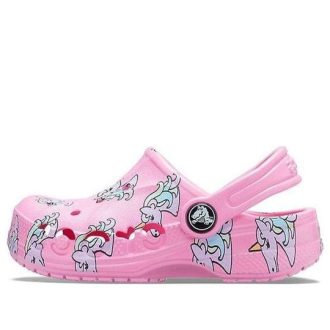 Crocs (GS) Baya Mevsimlik Baskılı Terlik “Pembe Beyaz” 206180-669