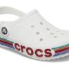 Crocs (GS) Bayaband Gökkuşağı Simli Ayakkabı “Beyaz Kırmızı” 209731-100