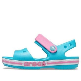 Crocs (GS) Bayaband Sandaletler “Dijital Aqua Pembe” 205400-4SL