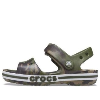 Crocs (GS) Bayaband Sandaletler “Mermer Yeşil Kahverengi” 206816-3TC