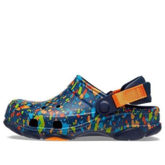 Crocs (GS) Classic Her Arazi Terrazzo Terlikleri “Mavi Turuncu Çok Renkli” 207610-4HQ