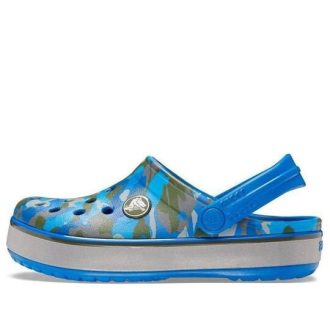 Crocs (GS) Crocband Camo Reflect Bantlı Takunya “Mavi Gri” 205818-4JL