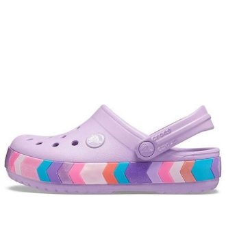 Crocs (GS) Crocband Chevron Boncuklu Takunya “Lilac Multi” 207007-5PR