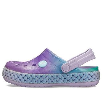 Crocs (GS) Crocband Gökkuşağı Simli Bantlı Takunya “Mor Mavi” 206344-530