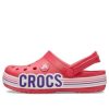 Crocs (GS) Crocband Logolu Çizgili Ayakkabı “Kırmızı Beyaz” 206345-611