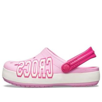 Crocs (GS) Crocband Logolu Terlik “Pembe Beyaz” 205533-6I2