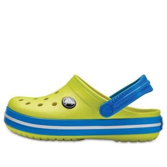 Crocs (GS) Crocband Yuvarlak Burunlu Ayakkabı “Sarı Mavi” 204537-73E