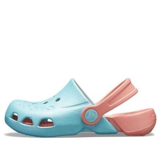 Crocs (GS) Electro Sırt Askılı Yuvarlak Burunlu Terlik “Mavi Pembe” 10400-4JF