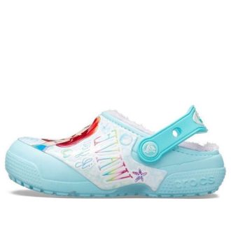 Crocs (GS) Fun Lab Disney Küçük Denizkızı Terlikleri “Gök Mavisi Beyaz” 206281-4O9