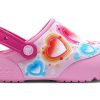Crocs (GS) Fun Lab Heart Lights Ayakkabı “Pembe Mavi” 205648-6I2