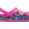 Crocs (GS) Fun Lab Çok Amaçlı Kelebek Bantlı Hafif Terlik “Pembe Mavi” 206158-6QQ