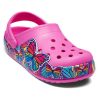 Crocs (GS) Fun Lab Çok Amaçlı Kelebek Bantlı Hafif Terlik “Pembe Mavi” 206158-6QQ